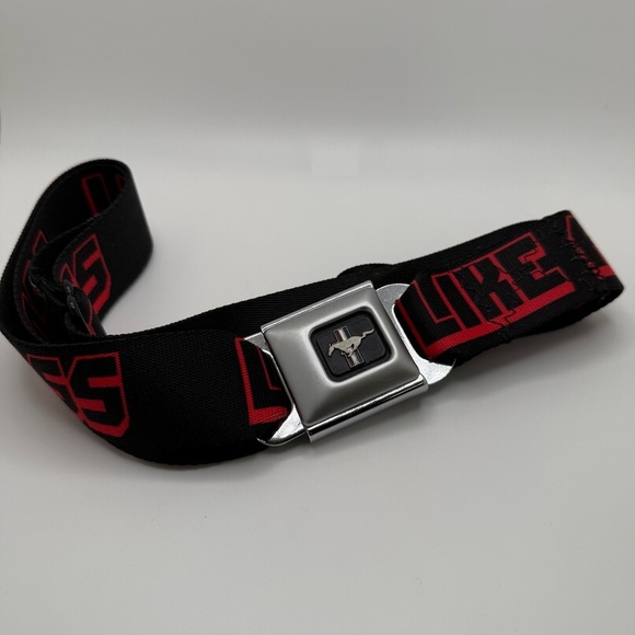 Ford Mustang Like A Boss Buckle-Down Black and Red Graphic Belt adjustable - Picture 2 of 4